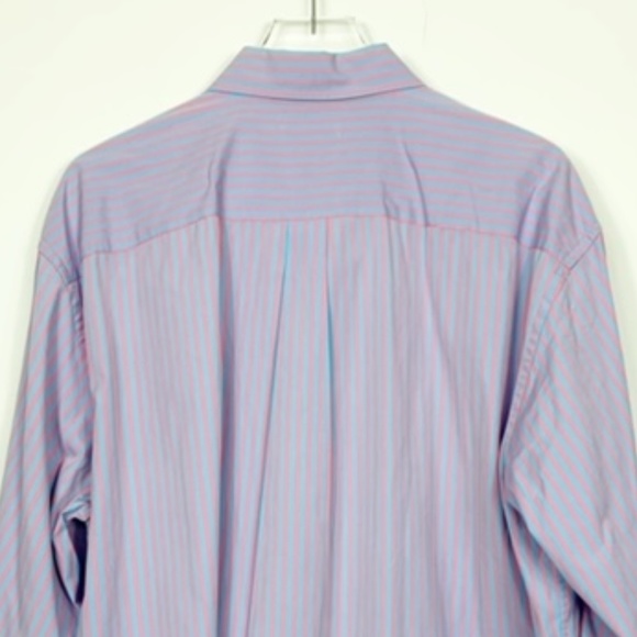 Peter Millar Blue/Pink Striped Button Down Shirt - Picture 5 of 8
